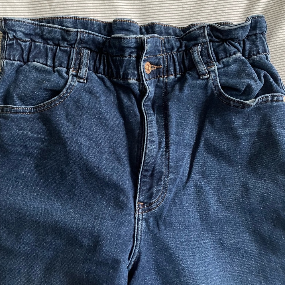 Express super high-rise scrunch waist denim joggers